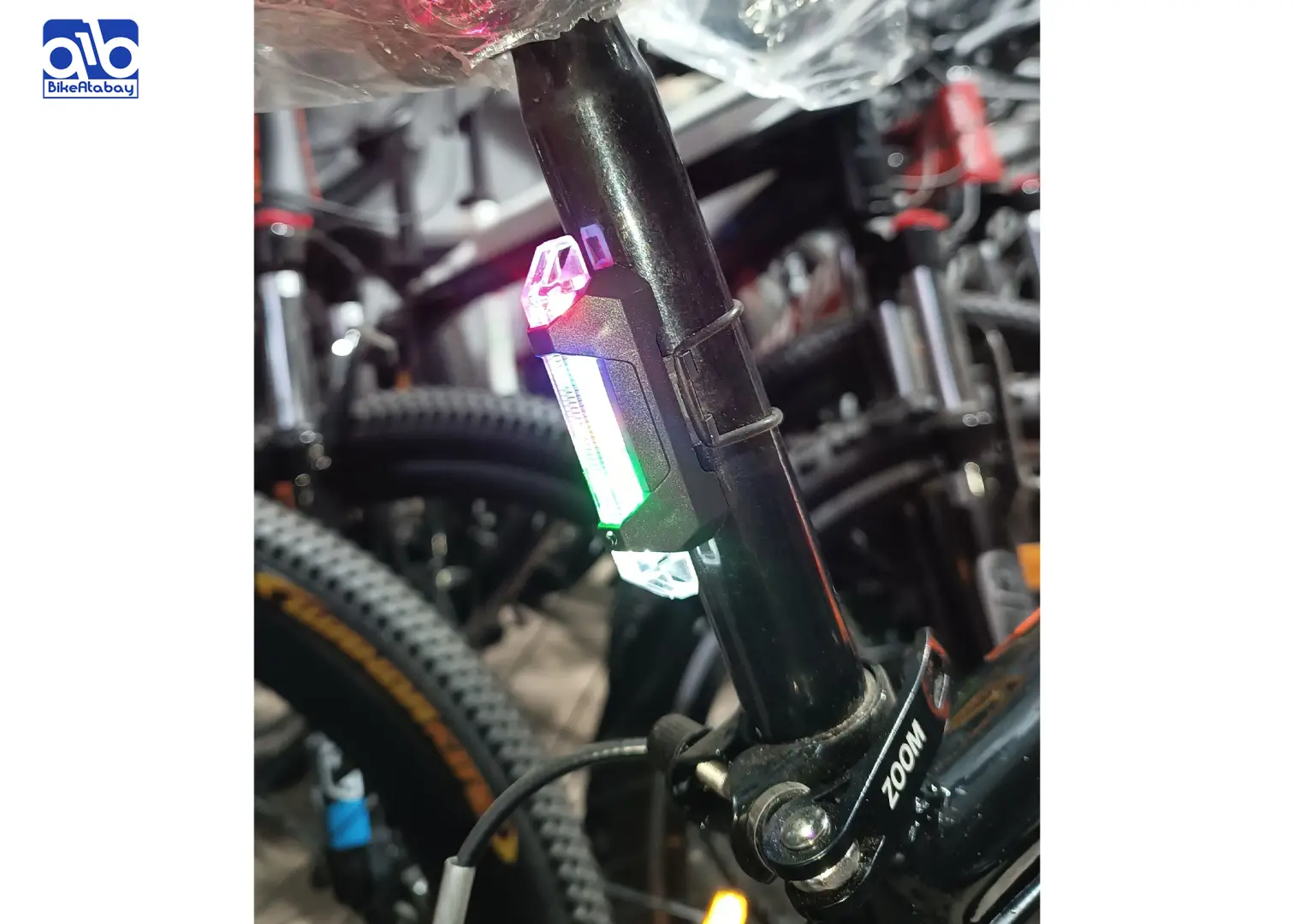 چراغ عقب شارژی دوچرخه مدل 918  نور پلیسی  - تصویر 5