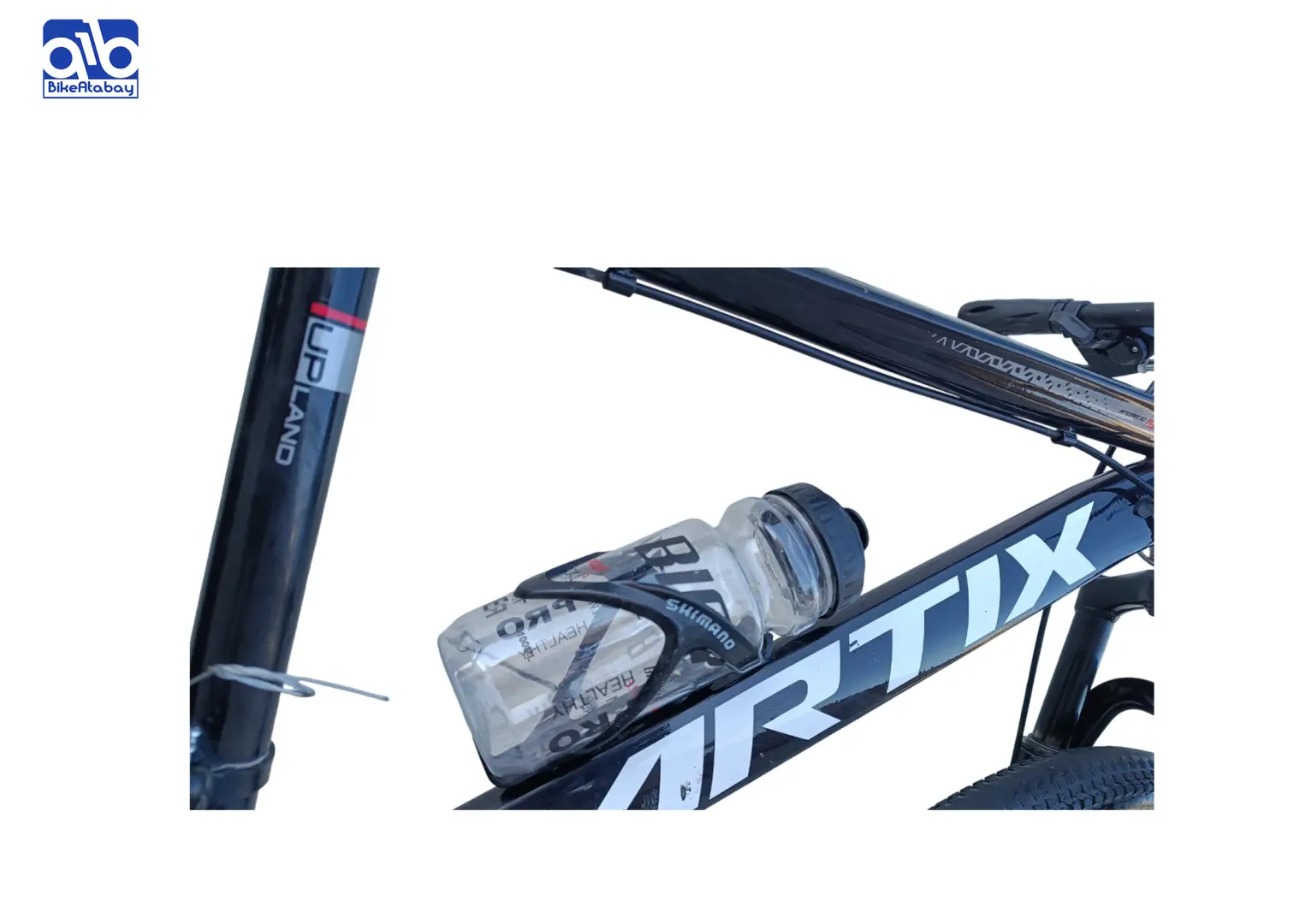 دوچرخه آرتیکس سایز 26 مشکی، 21 سرعته، ترمز دیسکی، شانژمان شیمانو TZ همراه جک و قمقمه - تصویر 3